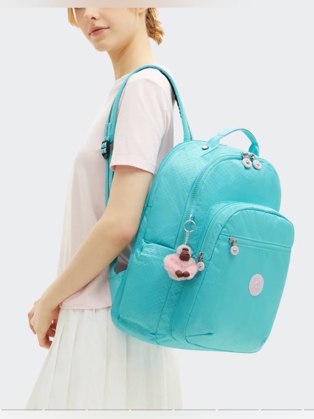 Kipling Seoul Laptop Backpack MERMAID EMBOSSED
